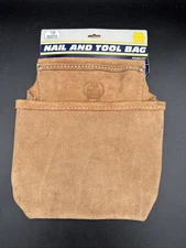 Leather Nail And Tool Side Bag RE-496 NOS Rare 2 pocket Rooster Vintage Mexico