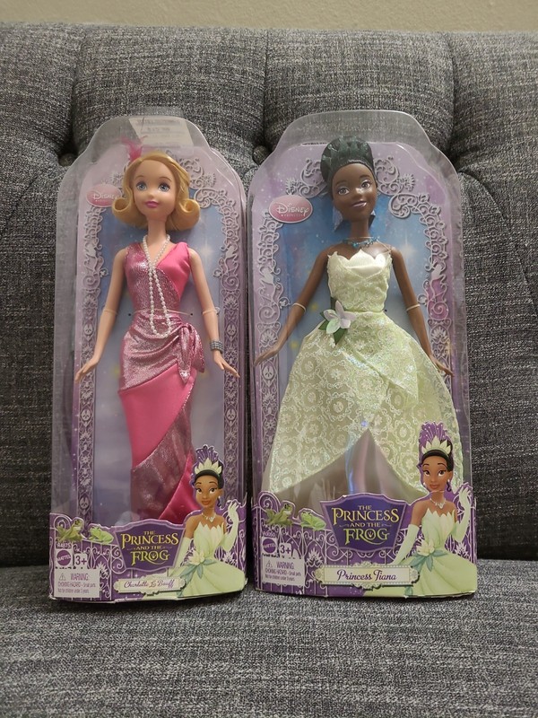 Mattel 2009 Disney Princess and The Frog Charlotte La Bouff & Princess Tiana