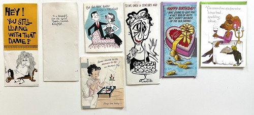 Lot of 7 Retro Vintage Greeting Cards New & Used Mother’s Day Baby Anniversary  