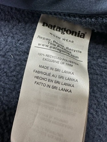 Patagonia Better Sweater Men’s Full Zip  Vest Blue M small rip on chest area image 6