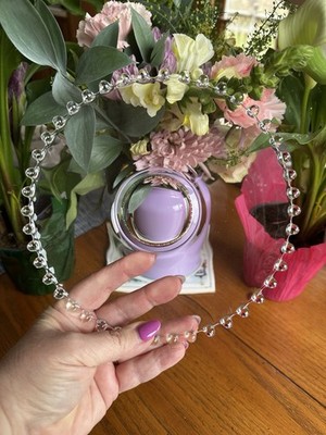 Clear Glass Saucer with Beaded Edge in Elegant Pressed Glass; Imperial Glass