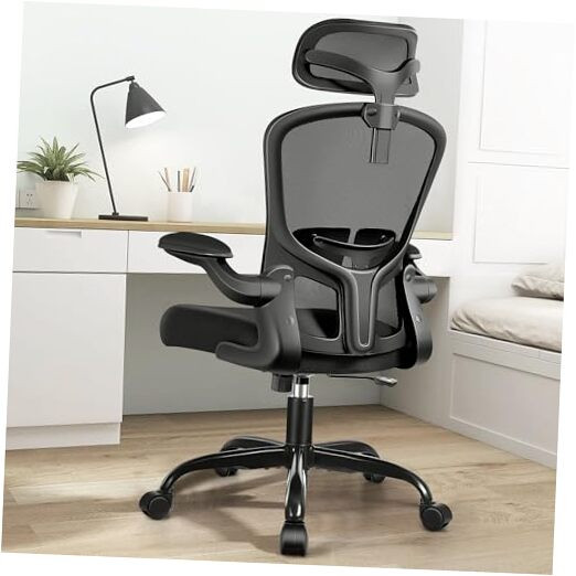Ergonomic Office Chair with Headrest & High Back for Comfortable Desk Work-image