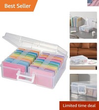 Durable Clear Craft Organizer with 16 Compartments - Perfect for Photos More