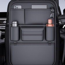 Premium Leather Car Seat Organizer for Cars, SUV  Truck - Back Seat Headrest St
