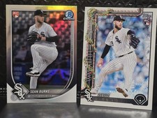 2025 Bowman Chrome RC Red Rookie & Holiday Base Sean Burke Chicago White Sox