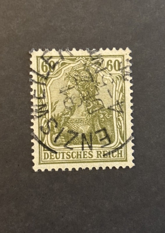 Germany - 60 pf Yellow Olive - New Years Eve - Enzisweiler Cancel - Nice !!