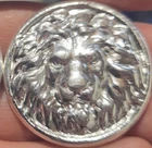 2 Troy Oz Silver Round with Lion Design Collectible Coin. Silver Lion Theme