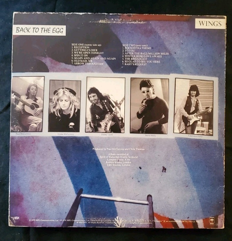 WINGS~Back To The Egg~1979 LP Rock Paul McCartney MPL-36057 WINGS~Back To The Egg~1979 LP Rock Paul McCartney MPL-36057