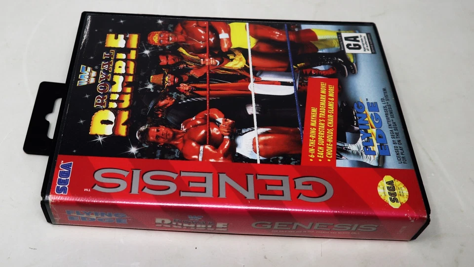 Vintage 1993 90s Sega Mega Drive Genesis WWF Wrestling Royal Rumble Video Game - Image 3 of 4