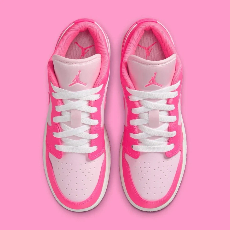 Nike Air Jordan 1 Bajo Día de San Valentín Rosa Blanco 553560-661 GS Mujer Zapatos NUEVO Foto 4 de 4