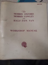 Morris Oxford /Cowley Workshop Manual