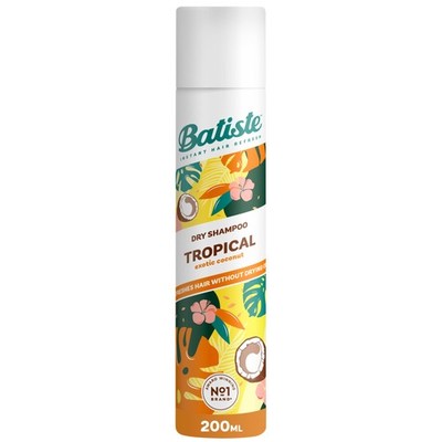 Batiste Trockenshampoo in Tropical 200ml Kokos & Blumenduft ohne Spülen Spray