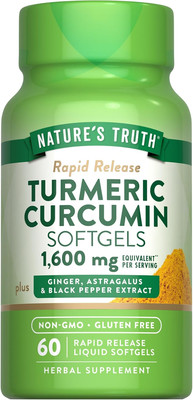 Turmeric Curcumin with Ginger 1600mg | 60 Count | by Nature's Truth