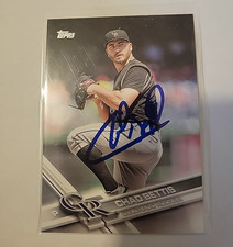 Chad Bettis 2017 Topps  Ser 2 Signed Signed Baseball Card Colorado Rockies #371