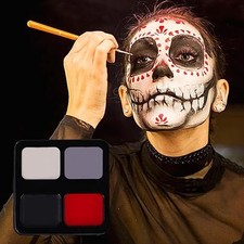 Face Painting Kit - Black, White, Red, Gray Face Paint Crayons for B0D8HWL3C6