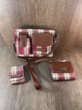 Longaberger Homestead Red Plaid Purse, Wallet, case