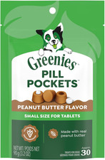 Greenies Pill Pockets for Dogs Small Size, Tablet Pill Treats for Dogs, Peanut B