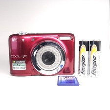 Nikon Coolpix L25 Red Compact Digital Camera Free SD Card, Free Batteries Tested