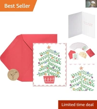 Charming 20-Pack Holiday Cards with Envelopes and Shimmering Glitter Finish