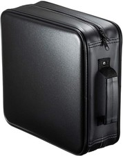 SANWA 320 Capacity CD Case, Large Sleeves, Portable 320 Capacity, Black