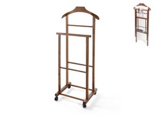Indossatore Aus Holz Mit Rollen Farbe Noce