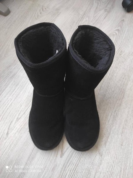 Women UGG Boots Black Suede 37 #O048