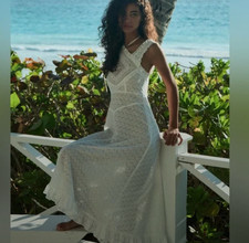 Doen White Eyelet Frieda Maxi Dress