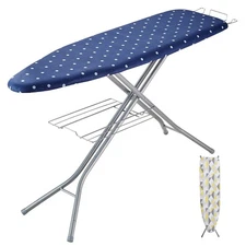 Ironing Board 55"x15" with Storage, 4 Layers Iron Board 10 Adjustable Heights