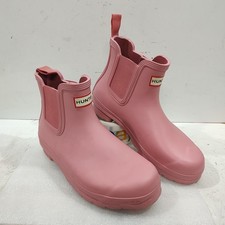 Hunter Women's Original Chelsea Boot Waterproof PINK Rain Ankle US 8 EU 39