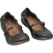 Earth Korvino Mary Jane Square Toe Flats Bronze Leather Women's 7.5M