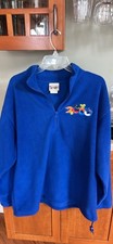 Disney 2000 Fleece Zip Up Sweatshirt Size XL Blue