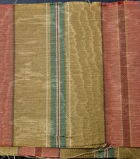 Marvic Textiles - Misa Moire Stripe Daisy - Fabric Scrap