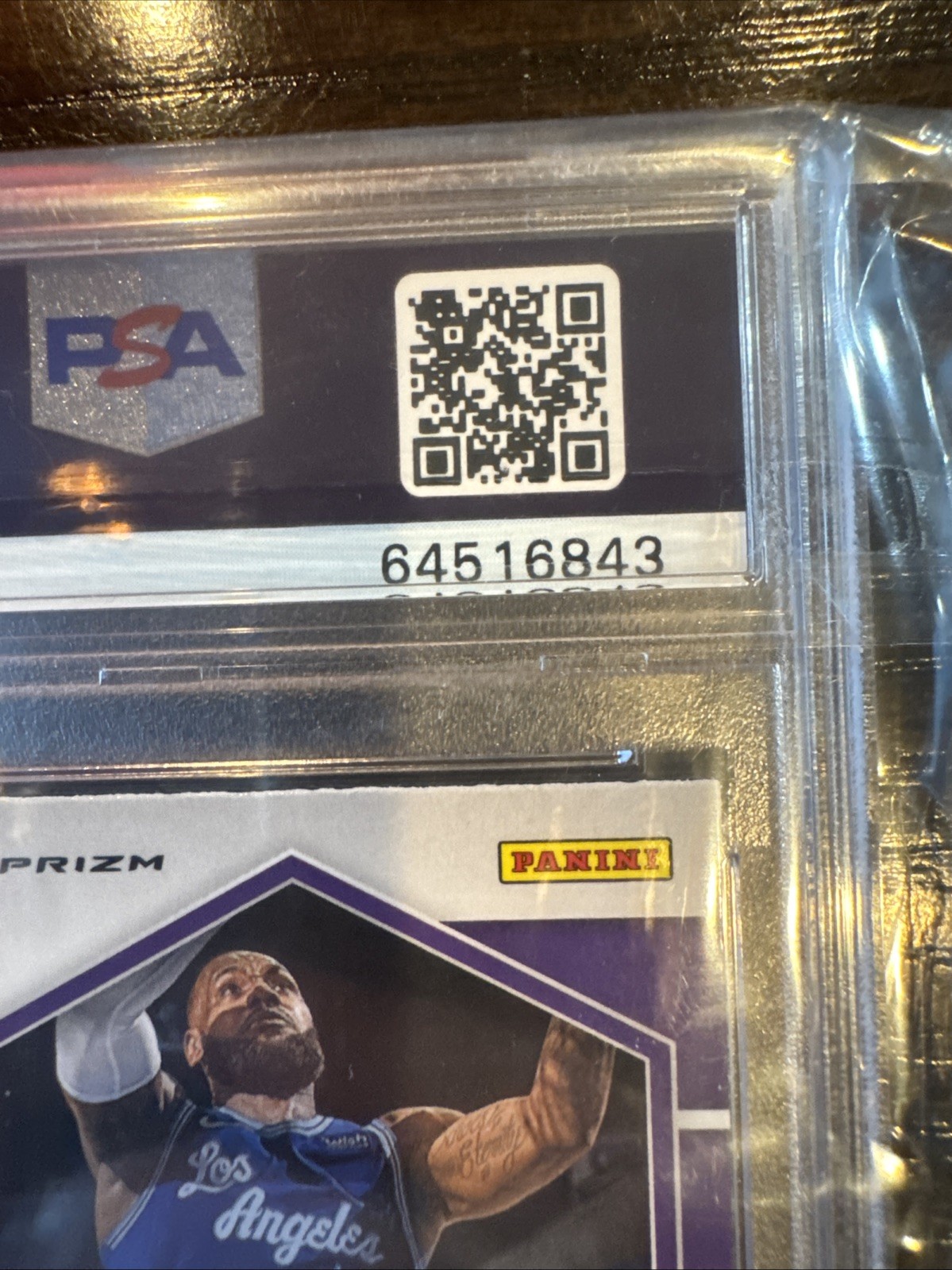 2020-21 Panini Mosaic LeBron James #81 Genesis PSA9 view 7