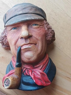 Vintage Chalkware The Dutchman Pipe  By Legend Products England 1985  F.Wright