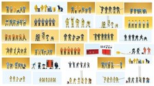 Figure Di Vigili Del Fuoco Dipinte A Mano E Accessori HO/OO Gauge Preiser