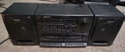 Sony CFS-W455 Stereo Double Cassette Radio Boom Box Detachable Speakers  Working
