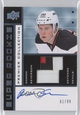 2014 Premier 2002-03 Super Rookie Tribute 61/99 Damon Severson Patch Auto 0i1q