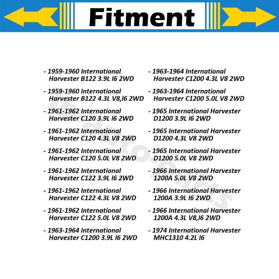 2x Manguera de freno delantera para International Harvester 1310 5,7 L 1971-1973 Foto 4 de 4