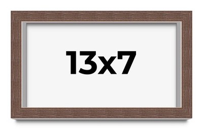 13x7 Shadow Box Frame Brown | 1.125 inches Deep Real Wood Rustic Shadowbox Displ