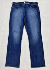 Tecovas Made in USA Standard Fit Blue Jeans Medium Wash Stretchy Mens 36x32