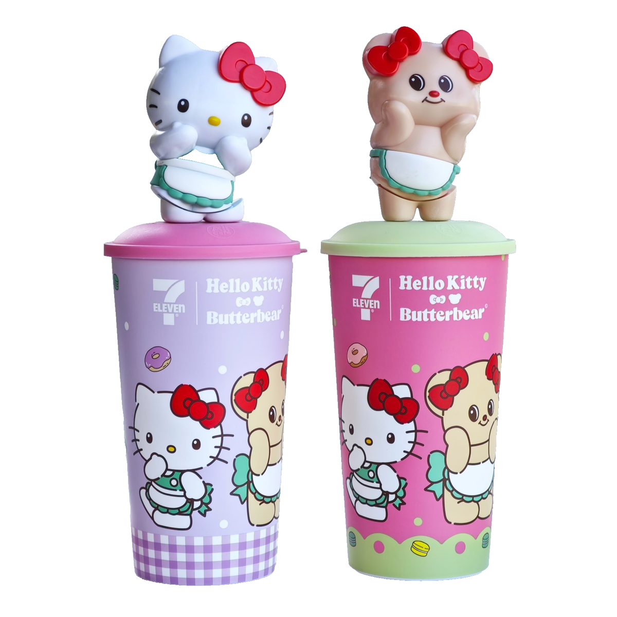 Hello Kitty Butter Bear 7 Eleven Reusable Cup Wind Up Figure Dance