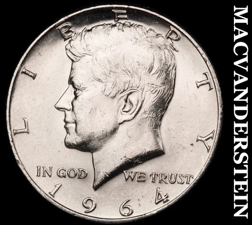 1964-D Silver Kennedy Half Dollar - Choice Gem Brilliant Unc  Lustrous  #G8033
