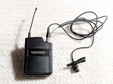 Audio-Technica ATW-T210 UHF Wireless Bodypack Transmitter, Clips, Microphone
