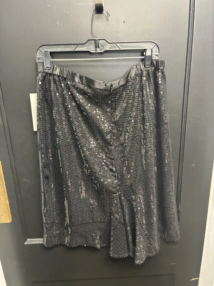 Женская серебряная юбка с блестками NY Collection Petite — размер 16P - Изображение 3 из 3