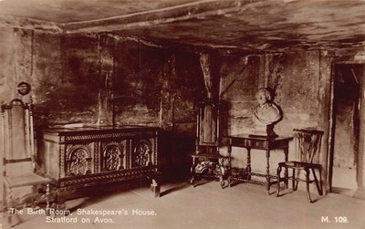 Das Geburtszimmer Shakespear Haus Stratford-on-Avon Postkarte RP (23)