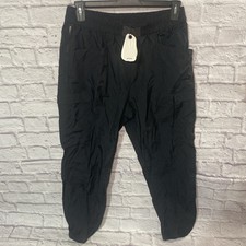 NEW prAna WOMEN'S 95 CROSSBACK PANT IN BLACK SZ LARGE