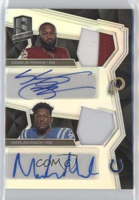 2017 Spectra Rookie 12/25 Samaje Perine Marlon Mack RPA Dual Patch Auto RC 5w7