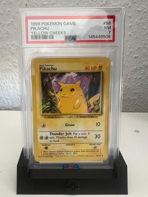 Pokemon Base Set 1999 Pikachu 1st Edition #58 Yellow Cheeks - PSA 7 NM English