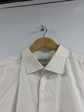 Yves Saint Laurent YSL Dress Shirt Mens Sz 17.5/44 White Button Collar XL