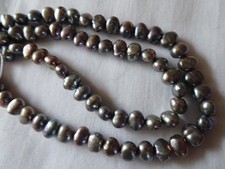 16" Strand 6-6.5mm Long Freshwater Pearls Baroque SD Dark Peacock 20 DNG